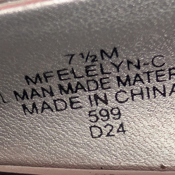 Marc Fisher Elelyn Silver Metallic Pointed Toe Slingback Flats Size 7.5 - Picture 11 of 11